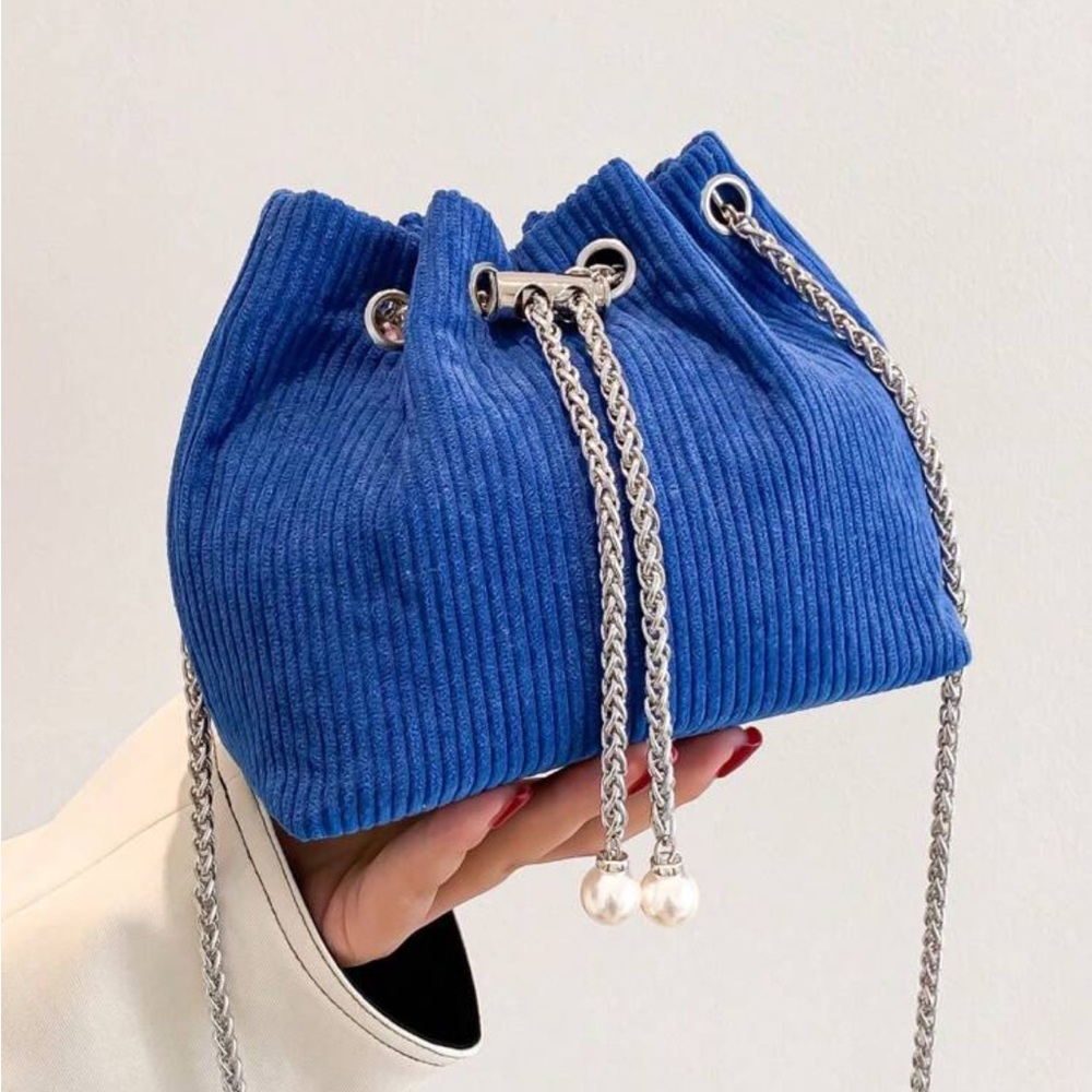 Blue Chain Crossbody Bag